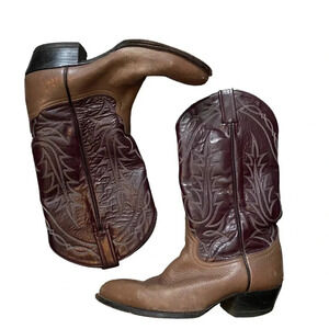 Tony Lama 9 D Vampire Tan Bullhide And Brown Cowhide